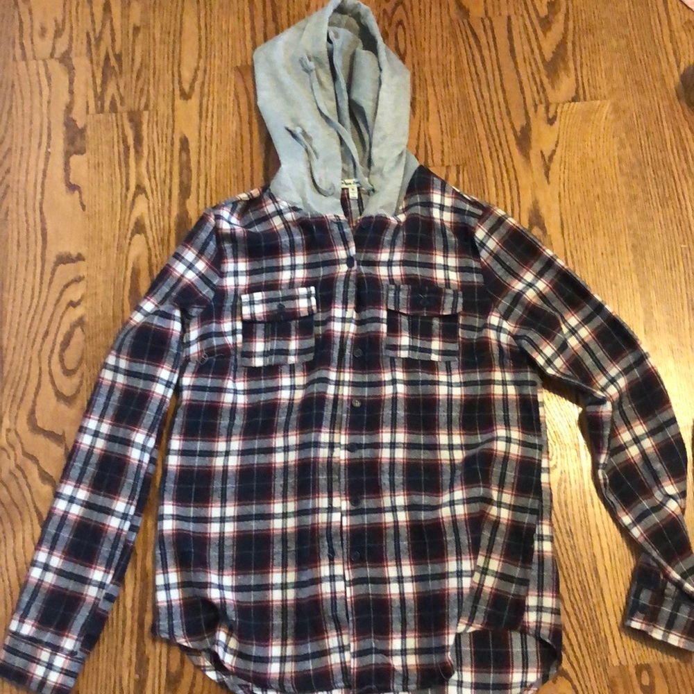 Flannel with hood